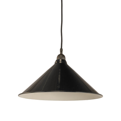 390mm Edwardian Black On Cloth Cord Chrome by Lode Lighting