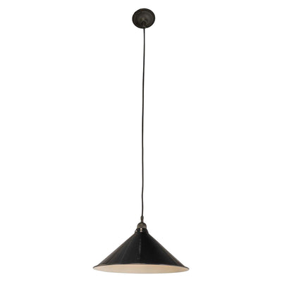 390mm Edwardian Black On Cloth Cord Chrome by Lode Lighting
