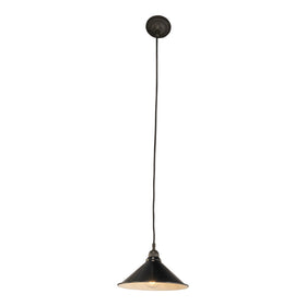 250mm Edwardian Black On Cloth Cord Chrome by Lode Lighting