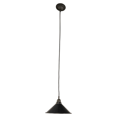 250mm Edwardian Black On Cloth Cord Chrome by Lode Lighting