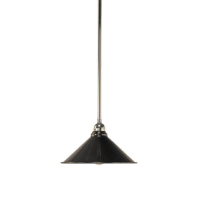 390mm Edwardian Black On Cloth Cord Chrome