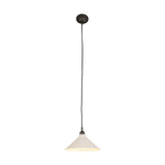 250mm Edwardian White On Cloth Cord Patina by Lode Lighting