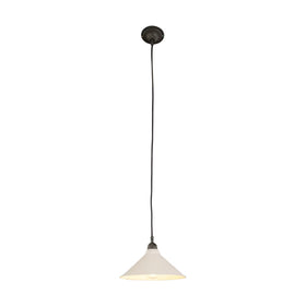 250mm Edwardian White On Cloth Cord Patina by Lode Lighting
