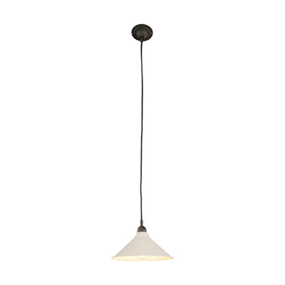 250mm Edwardian White On Cloth Cord Patina by Lode Lighting