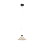 250mm Edwardian White On Cloth Cord Patina by Lode Lighting