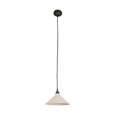 250mm Edwardian White On Cloth Cord Patina by Lode Lighting