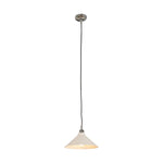 250mm Edwardian White On Cloth Cord Chrome by Lode Lighting