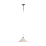 250mm Edwardian White On Cloth Cord Chrome by Lode Lighting