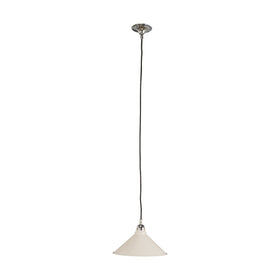 250mm Edwardian White On Cloth Cord Chrome by Lode Lighting