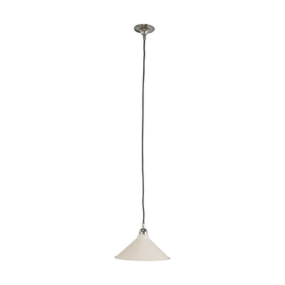 250mm Edwardian White On Cloth Cord Chrome by Lode Lighting