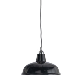 300mm Warehouse Black On Cloth Cord Chrome by Lode Lighting