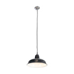 300mm Warehouse Black On Cloth Cord Chrome by Lode Lighting