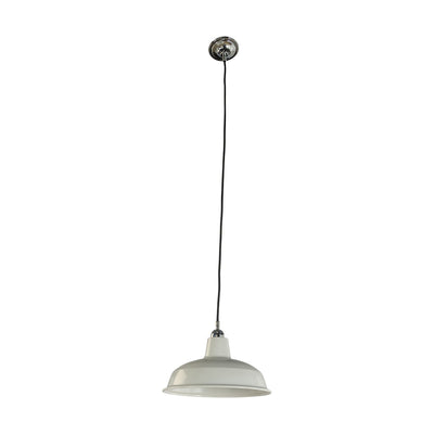 300mm Warehouse White On Cloth Cord Patina by Lode Lighting