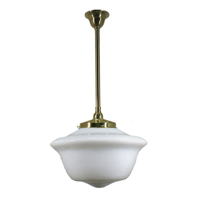 Victorian Schoolhouse 16" Opal Gloss on Rod Set 3/4" 1/2m by Lode Lighting
