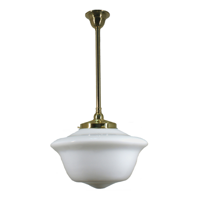 Victorian Schoolhouse 16" Opal Gloss on Rod Set 3/4" 1/2m by Lode Lighting