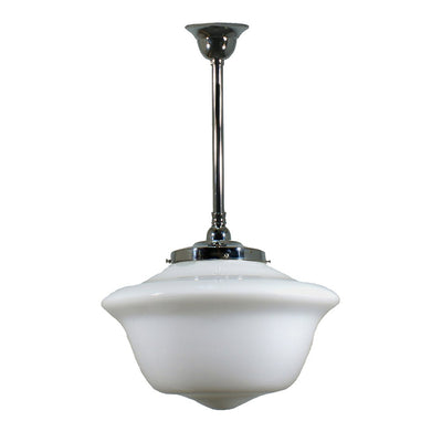 Victorian Schoolhouse 16" Opal Gloss on Rod Set 3/4" 1/2m by Lode Lighting