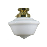 Victorian Schoolhouse 9" Opal Gloss Batten Fix by Lode Lighting
