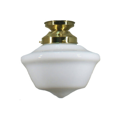Victorian Schoolhouse 9" Opal Gloss Batten Fix by Lode Lighting