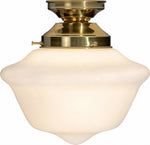 Victorian Schoolhouse 9" Opal Gloss Batten Fix by Lode Lighting