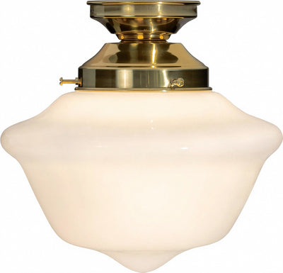 Victorian Schoolhouse 9" Opal Gloss Batten Fix by Lode Lighting