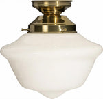 Victorian Schoolhouse 9" Opal Gloss Batten Fix by Lode Lighting