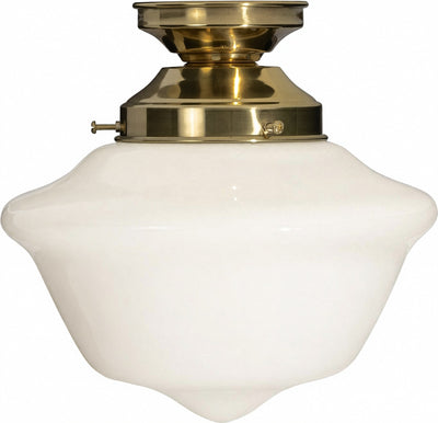 Victorian Schoolhouse 9" Opal Gloss Batten Fix by Lode Lighting