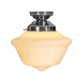 Victorian Schoolhouse 9" Opal Gloss Batten Fix by Lode Lighting