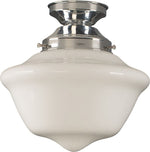 Victorian Schoolhouse 9" Opal Gloss Batten Fix by Lode Lighting