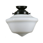Victorian Schoolhouse 9" Opal Gloss Batten Fix by Lode Lighting