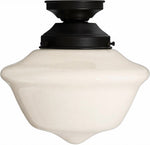 Victorian Schoolhouse 9" Opal Gloss Batten Fix by Lode Lighting