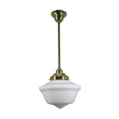 Victorian Schoolhouse 9" Opal Gloss on Rod Set 1/2" 1/2m by Lode Lighting