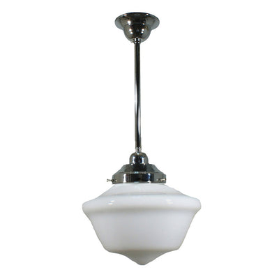 Victorian Schoolhouse 9" Opal Gloss on Rod Set 1/2" 1/2m by Lode Lighting