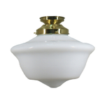Victorian Schoolhouse 12" Opal Gloss Batten Fix by Lode Lighting