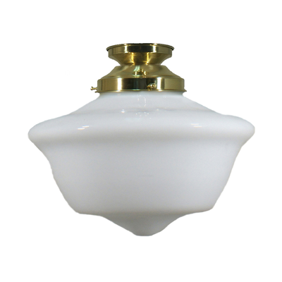 Victorian Schoolhouse 12" Opal Gloss Batten Fix by Lode Lighting
