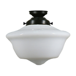 Victorian Schoolhouse 12" Opal Gloss Batten Fix by Lode Lighting