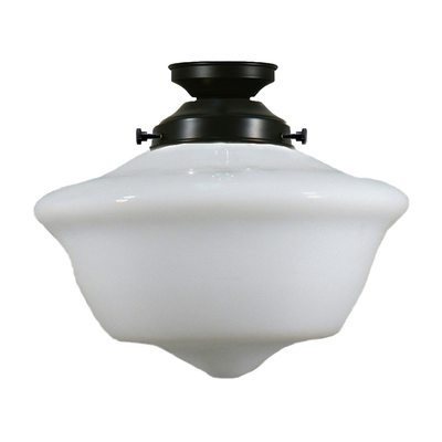 Victorian Schoolhouse 12" Opal Gloss Batten Fix by Lode Lighting