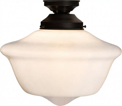 Victorian Schoolhouse 12" Opal Gloss Batten Fix