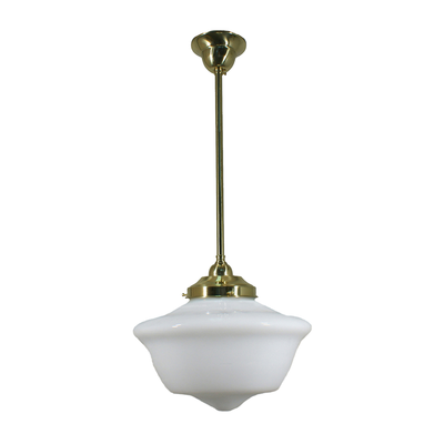 Victorian Schoolhouse 12" Opal Gloss on Rod Set 1/2" 1/2m by Lode Lighting