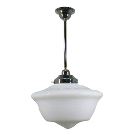 Victorian Schoolhouse 12" Opal Gloss on Rod Set 1/2" 1/2m by Lode Lighting