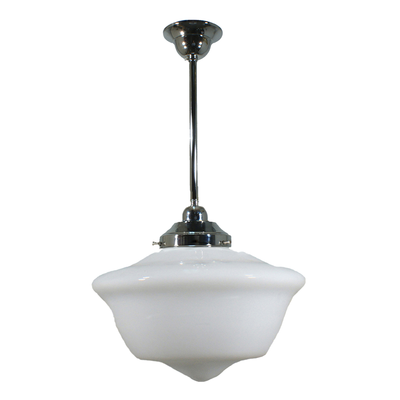 Victorian Schoolhouse 12" Opal Gloss on Rod Set 1/2" 1/2m by Lode Lighting
