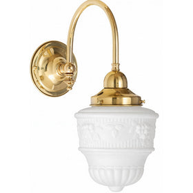 Luke Wall Bracket With 6" Senator Shade Opal Matte by Lode Lighting