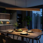 Lucid LED Pendant Light 1800mm in Black or Wood — lifestyle