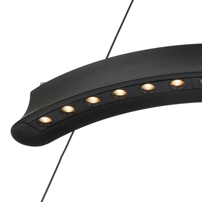 Lucid LED Pendant Light Round in Black or Wood