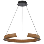 Lucid LED Pendant Light Round in Black or Wood