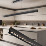 Lucid LED Pendant Light 1800mm in Black or Wood