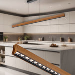 Lucid LED Pendant Light 1800mm in Black or Wood