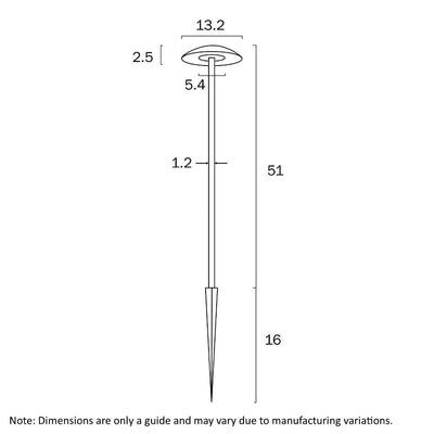 LUC LED Spike Post Light 3w 8v~26v 3000K