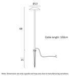 Luc 24V 5W Exterior LED Post Spike Light