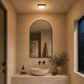 Lunos 23Cm 18W 3Cct Square LED Oyster Dimmable Ceiling Light — lifestyle