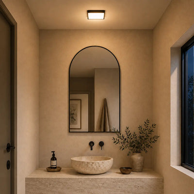 Lunos 23Cm 18W 3Cct Square LED Oyster Dimmable Ceiling Light — lifestyle
